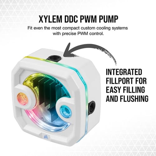 Corsair Hydro X Series XD3 RGB Pump/Reservoir Combo - White