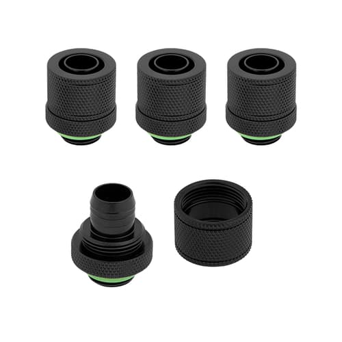 Corsair Hydro X Series XF Softline 10/13mm Compression ID/OD Fittings Four Pack (Black)