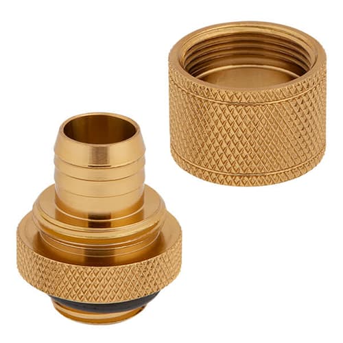 Corsair Hydro X Series XF Softline 10/13mm Compression ID/OD Fittings Four Pack (Gold)