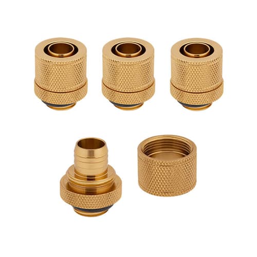 Corsair Hydro X Series XF Softline 10/13mm Compression ID/OD Fittings Four Pack (Gold)