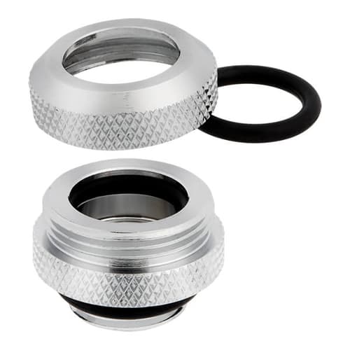 Corsair Hydro X Series XF Hardline 12mm OD Fitting Four Pack (Chrome)