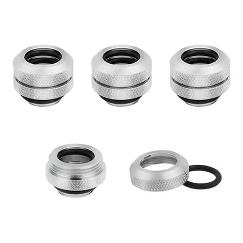 Corsair Hydro X Series XF Hardline 12mm OD Fitting Four Pack (Chrome)