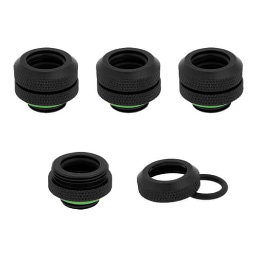 Corsair Hydro X Series XF Hardline 12mm OD Fitting Four Pack (Black)