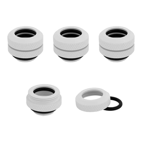 Corsair Hydro X Series XF Hardline 12mm OD Fitting Four Pack (White)