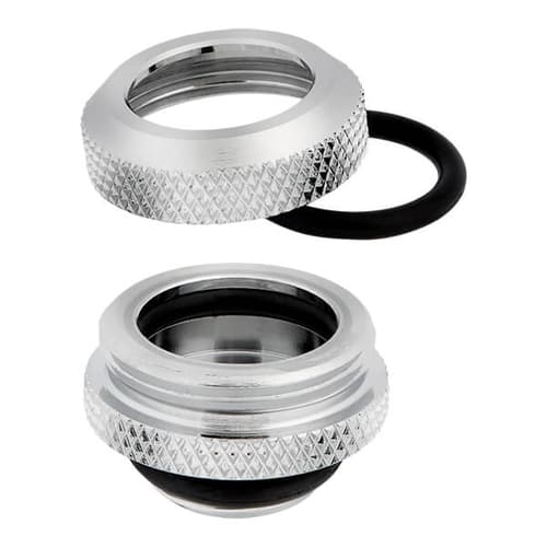 Corsair Hydro X Series XF Hardline 14mm OD Fitting Four Pack (Chrome)