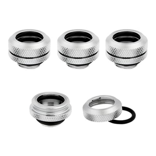 Corsair Hydro X Series XF Hardline 14mm OD Fitting Four Pack (Chrome)
