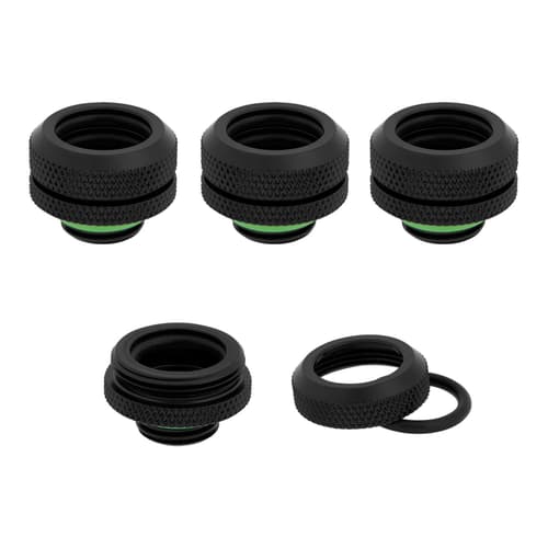 Corsair Hydro X Series XF Hardline 14mm OD Fitting Four Pack (Black)