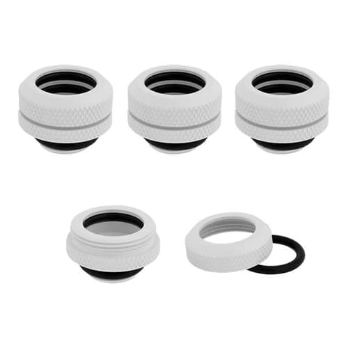 Corsair Hydro X Series XF Hardline 14mm OD Fitting Four Pack (White)