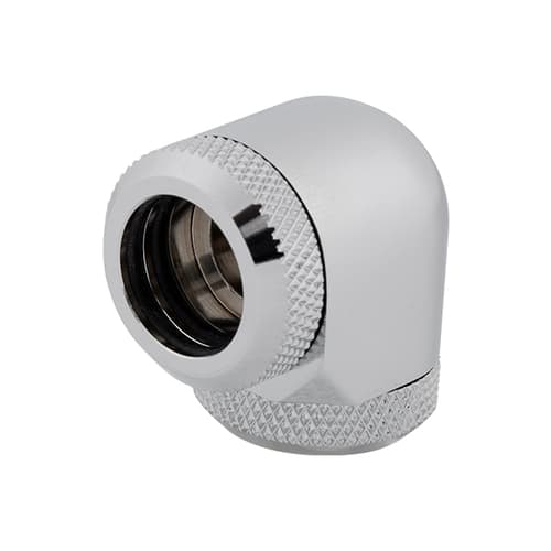 Corsair Hydro X Series XF Hardline 90° 14mm OD Fitting Twin Pack (Chrome)
