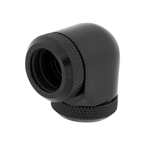 Corsair Hydro X Series XF Hardline 90° 14mm OD Fitting Twin Pack (Black)