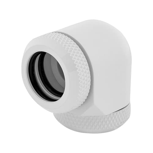 Corsair Hydro X Series XF Hardline 90° 14mm OD Fitting Twin Pack (White)
