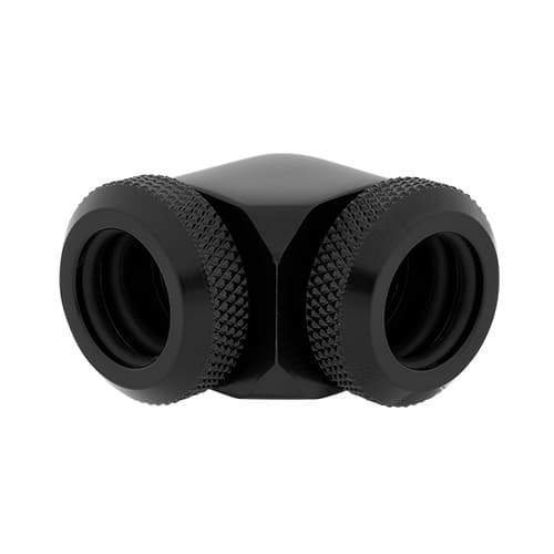 Corsair Hydro X Series XF Hardline 90° 12mm OD Fitting Twin Pack (Black)
