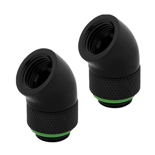 Corsair Hydro X Series XF Hardline 45° Rotary Adapter Twin Pack (Black)