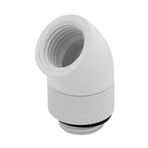 Corsair Hydro X Series XF Hardline 45° Rotary Adapter Twin Pack (White)