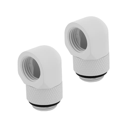 Corsair Hydro X Series XF Hardline 90° Rotary Adapter Twin Pack (White)