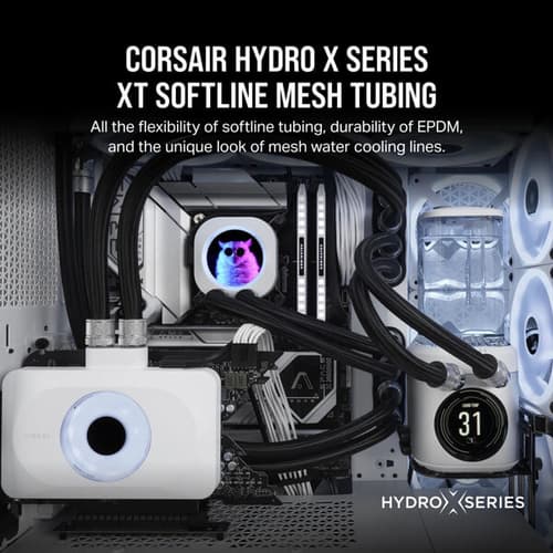 Corsair Hydro X Series XT Softline 13mm Mesh Tubing – Black