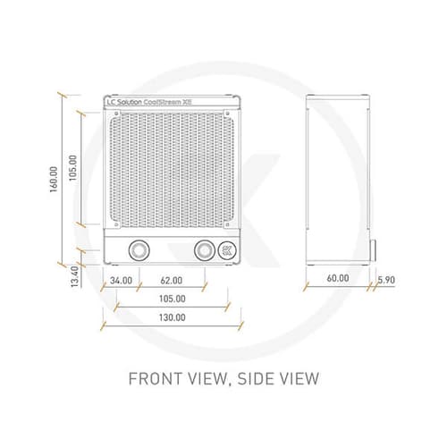EK-CoolStream XE 120 - Water Cooling-Radiator - 120mm - Black