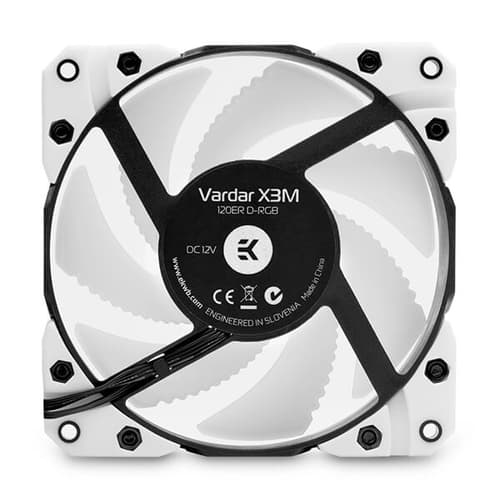 EK-Vardar X3M 120ER - 120mm D-RGB Cooling Fan (2200RPM, 67CFM) - White