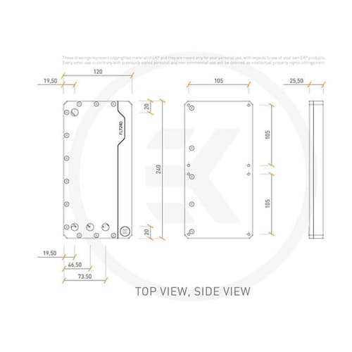EK-Quantum Volume FLT 240 D-RGB - Plexi
