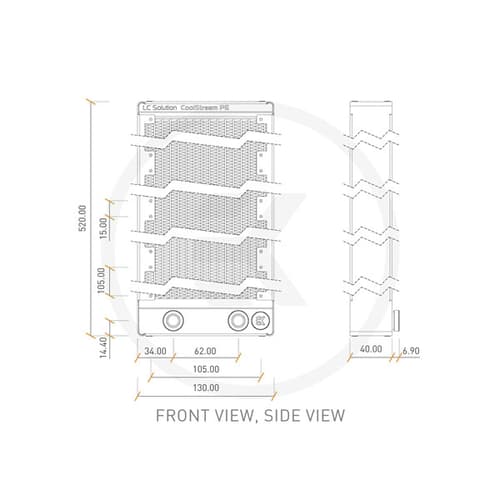EK CoolStream PE 480 Quad Water Cooling Radiator