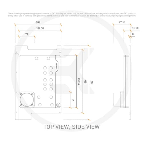 EK-Quantum Reflection Distro Plate For Lian Li PC-O11 Dynamic Mini With D5 PWM Pump and ARGB Lighting