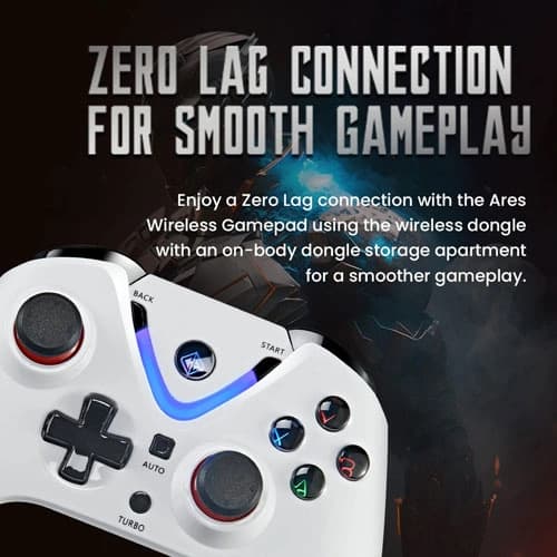 Cosmic Byte Ares Wireless White Controller with Magnetic Triggers