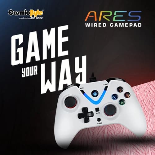 Cosmic Byte Ares White Wired Controller