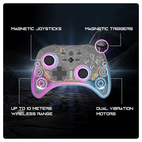 Cosmic Byte Stellaris Tri Mode Transparent Gaming Controller