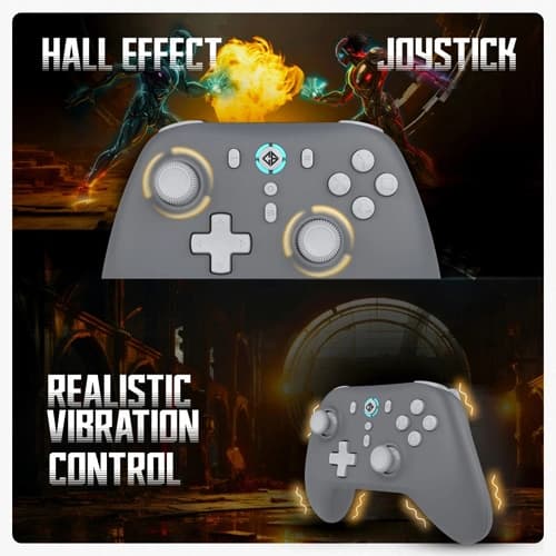 Cosmic Byte Blitz Wireless Plus Wired Grey Gaming Controller