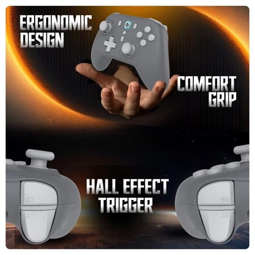 Cosmic Byte Blitz Wireless Plus Wired Grey Gaming Controller