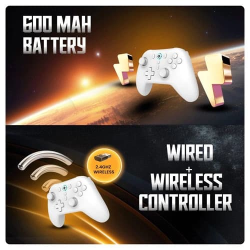 Cosmic Byte Blitz Wireless Plus Wired White Controller