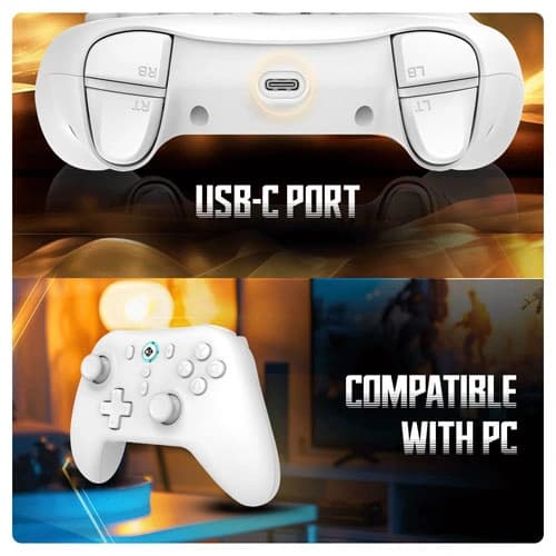 Cosmic Byte Blitz Wireless Plus Wired White Controller