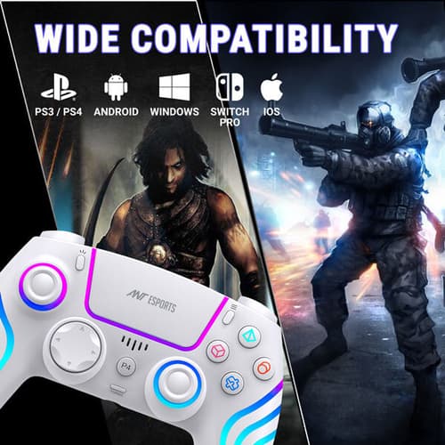 Ant Esports GP400 RGB Wireless White Game Controller