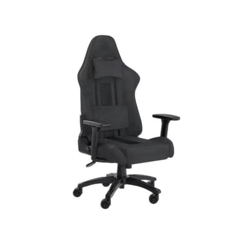 Corsair TC100 Relaxed Fabric Gaming Chair, Black/Grey