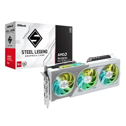 ASRock RX 9060 XT Steel Legend OC 16GB GDDR6 Graphics Card
