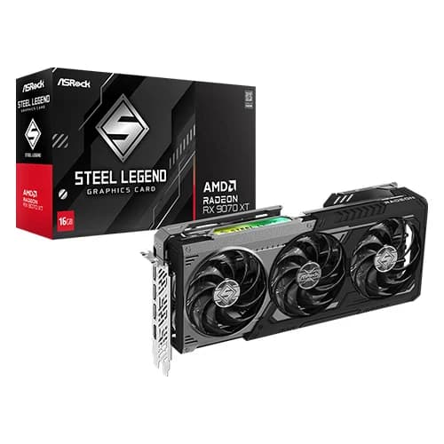 Asrock RX 9070 XT Steel Legend Dark 16GB GDDR6 Graphics Card