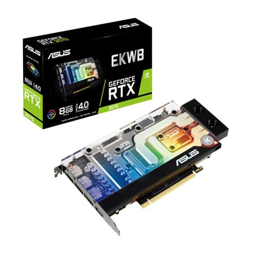 Asus EKWB RTX 3070 8GB GDDR6 Graphics Card With EKWB Water Block
