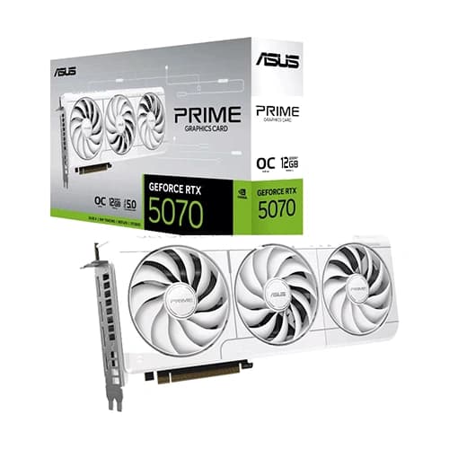 ASUS Prime RTX 5070 OC 12GB GDDR7 White Graphics Card