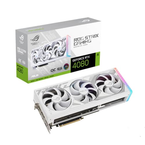 Asus ROG Strix RTX 4080 16GB White OC Edition Gaming Graphics Card