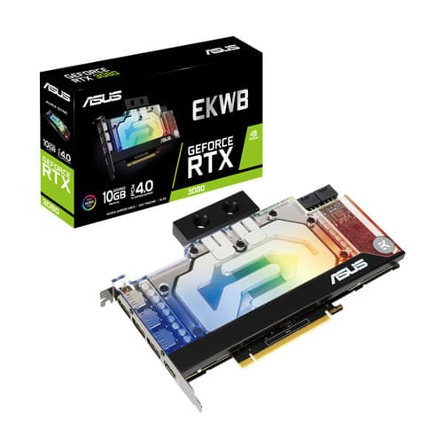 Asus EKWB RTX 3080 10GB GDDR6X Graphics Card With Water Block