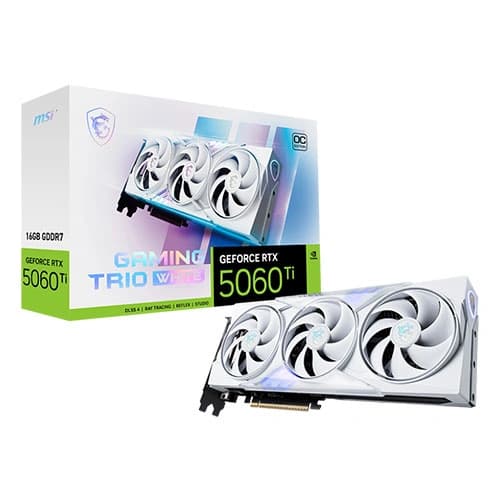 MSI RTX 5060 Ti Gaming Trio OC White 16GB GDDR7 Graphics Card