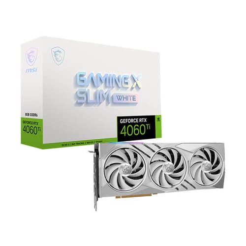 MSI RTX 4060 Ti Gaming X Slim White 8GB Graphics Card