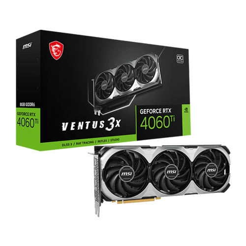 MSI RTX 4060 Ti Ventus 3X E OC 8GB Graphics Card