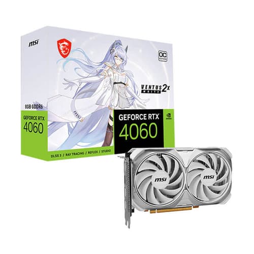 MSI RTX 4060 Ventus 2X White OC VTS 8GB Graphics Card