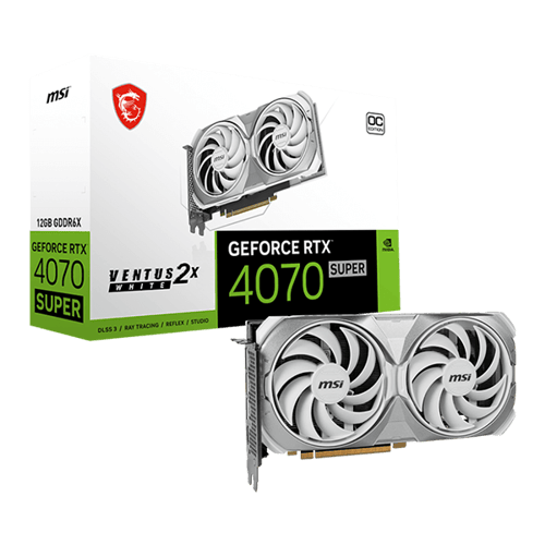 MSI RTX 4070 Super Ventus 2X White OC 12GB Graphics Card