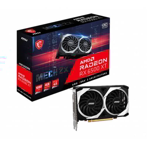 MSI RX 6500 XT MECH 2X 4GB OC Gaming Graphics Card