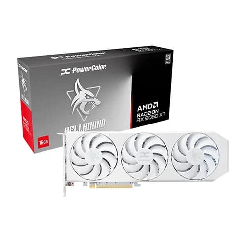 PowerColor Hellhound Spectral White RX 9060 XT 16GB GDDR6 GPU