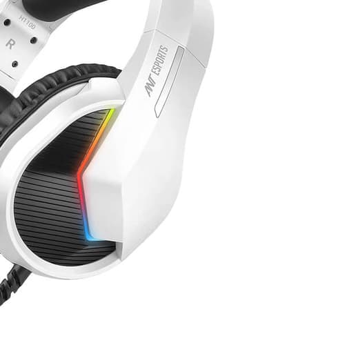 Ant Esports H1100 Pro Auto RGB White Gaming Headset