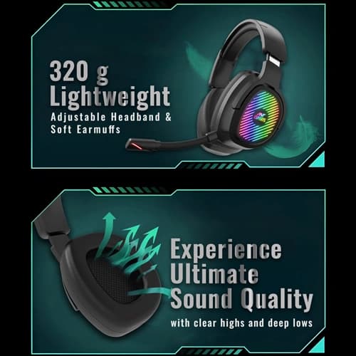 Ant Esports Stealth 10 RGB Black Wireless Gaming Headset