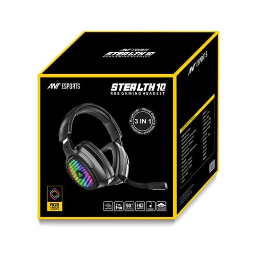 Ant Esports Stealth 10 RGB Black Wireless Gaming Headset